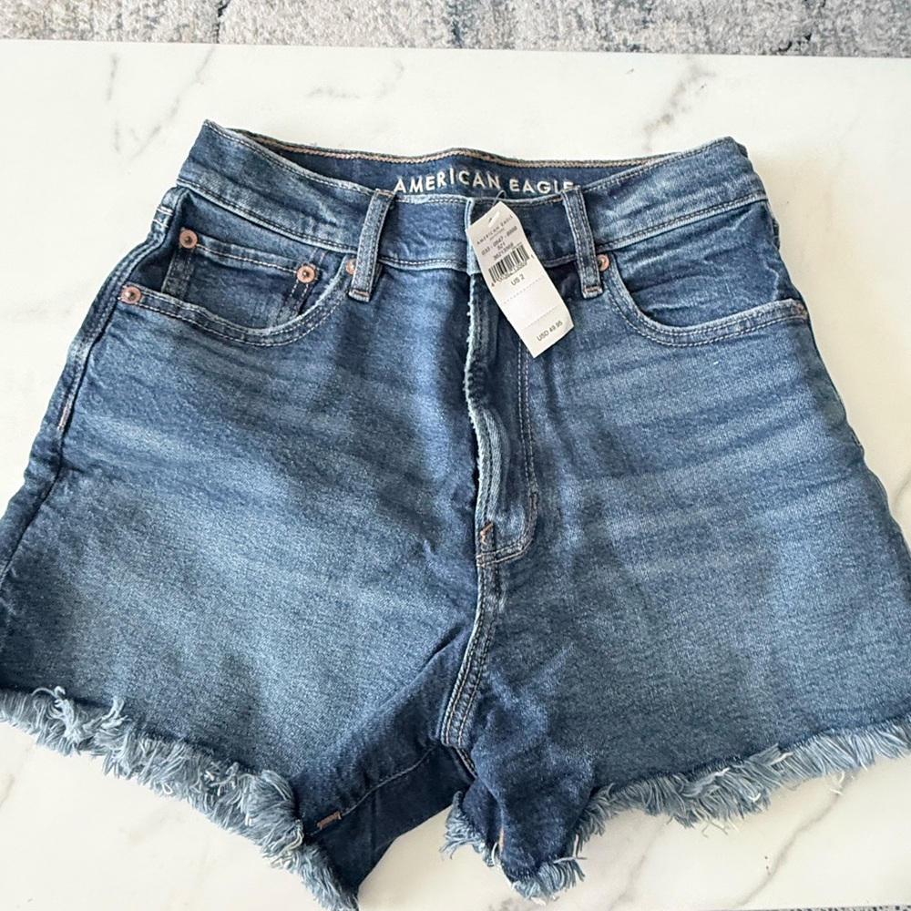 American Eagle Outfitters Women's Frayed Hem Jean Shorts